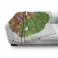 thumbnail image 3 of Ying Yang Soft Flannel Fleece Throw Blanket, Flowers and Leaves Ying Yang Floral Style Daises Sunflowers, Cozy Plush for Indoor and Outdoor Use, 70" x 90", Multicolor, by Ambesonne, 3 of 6