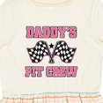 thumbnail image 4 of Inktastic Daddy's Pit Crew Design with Checkered Flags Girls Toddler Dress, 4 of 5