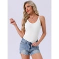 thumbnail image 2 of DARING DIVA Loungewear Sleeveless V Neck Cami Solid Casual Tops XL White, 2 of 7