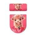 thumbnail image 5 of HELLHERO Calf Holding Tulip Toilet Lid Seat Cover 17x21 Inches Elastic Edge Stays in Place for Bathroom Accessories, 5 of 8