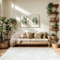 thumbnail image 1 of shiyou-Area Rugs Moroccan Geometric Stripe Rug for Living Room Bedroom Floor Mat Washable Rug Soft Non-Slip Carpet Indoor Rugs Home Decor (Cream/Light Grey White, 2' 7" x 3' 11" Rectangular), 1 of 4