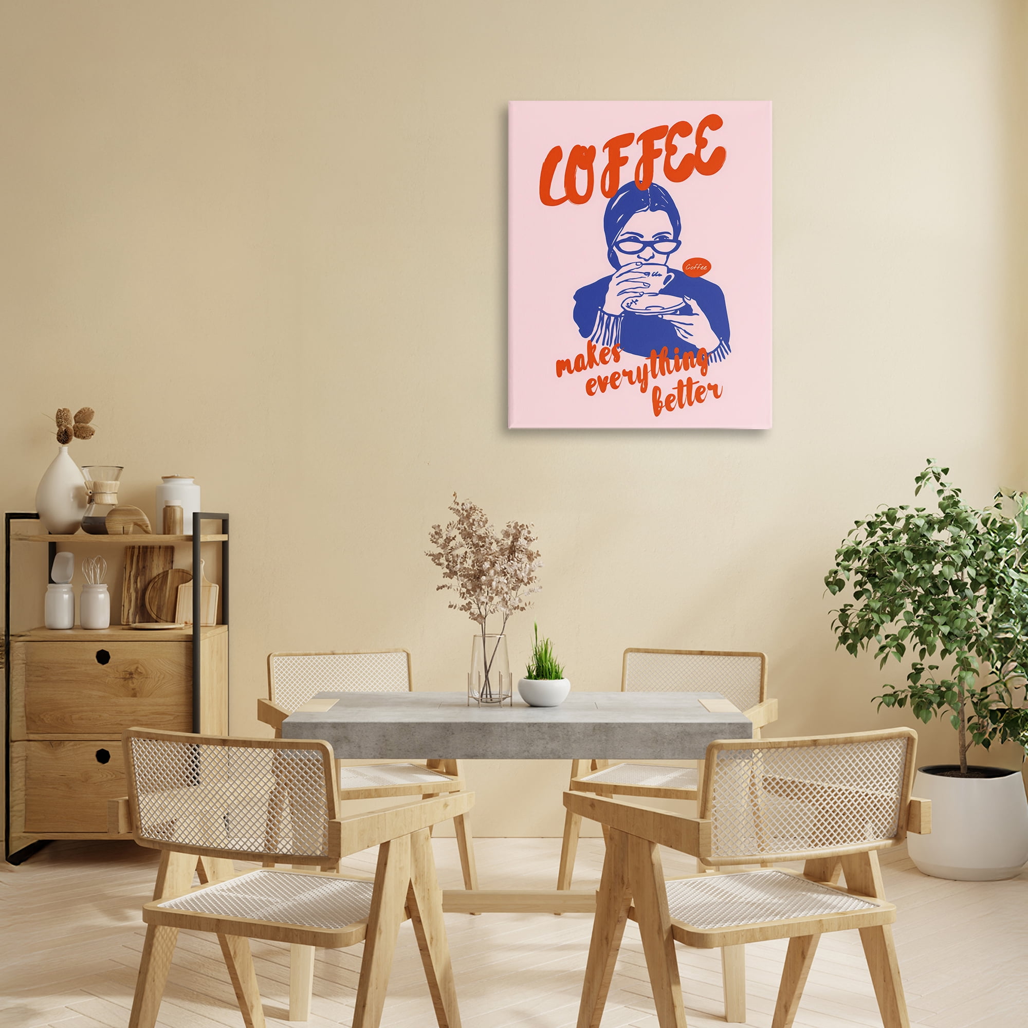 Stupell Industries Coffee Makes Everything Better Canvas Wall Art, design by The Prints Vibe