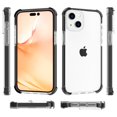 thumbnail image 2 of SaniMore for iPhone 14 6.1" 2022 Case, Ultra-clear Rugged Acrylic Backplane Shockproof Anti-fall Slim Lightweight Anti-scratch Anti-slip Cover For iPhone 14 6.1" 2022, Black/Clear, 2 of 10