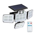 thumbnail image 1 of Fresh Fab Finds FFF-GPCT3584 216 LEDs Motion Sensor Security Flood Lamp Wall Wireless Solar Outdoor Light with 3 Adjustable Heads IP65 Waterproof for Garden Patio, Black, 1 of 1