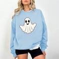 thumbnail image 2 of JSheng Tops for Women Halloween Fashion Printed Crew Neck Long Sleeve Hoodless Sweatshirt Blouse, 2 of 5