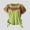 Light Green, variant on Womens Floral Print Shirt Mexican Boho Short Sleeve Blouse Square Neck Puff Sleeve Pullover Tops for Summer Vacation Beach