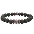 thumbnail image 3 of SDJMa Men Women Natural Stone Lava Rock Diffuser Bracelet Elastic Volcanic Rocks Beads Yoga Agate Beads Bracelet Bangle, 3 of 6