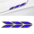 thumbnail image 6 of 6PCS Door Reflective Sticker, Anti-Scratch Warning Decal, Carbon Fiber Style for Car, Motorcycle, Truck - Blue, 6 of 8