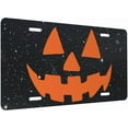 thumbnail image 2 of Happy Fall Scary Face Pumpkin Halloween License Plate 6 x 12 Inch（4 Holes） Vintage Aluminum Metal License Plate for Men and Women85, 2 of 7
