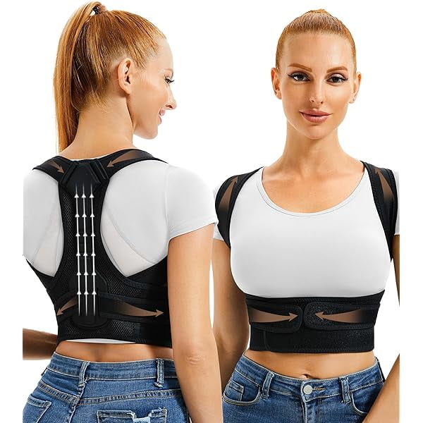 wonima11 URSEXYLY Back Brace and Posture Corrector for Women and Men, Lightweight Shoulder Straightener Adjustable Full Back Support,Back Pain Relief Spine Corrector (Black, M/L)