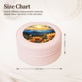 thumbnail image 2 of Yiaed Sunset Sky Sunflower Print Travel Jewelry Case Bridesmaid Gift Boxes Jewelry Travel Organizer Small Round Jewelry Box Mini Storage-Pink, 2 of 7