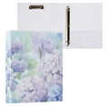 thumbnail image 3 of Butterfly Flowers Hydrangea 3 Ring Binders 1.5 inch Hardcover File Folders with Interior Pockets A4 Size Organizer for School Office Hospital, 3 of 8