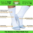 thumbnail image 2 of Loose Fit Stays Up Men's and Women's Casual Crew Socks (Pack of 3) Made in USA! Cushioned Sole., 2 of 8
