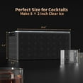 thumbnail image 3 of Cubetera para hielo claro cubos grandes de 2 pulgadas silicona cuadrada para whisky bourbon old fashioned, 3 of 6
