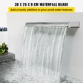 thumbnail image 3 of STAWAY 30cm Stainless Steel Waterfall Blade Spillway - Modern Pool Fountain, Easy Install Water Feature for Koi Ponds & Gardens, Rustproof Design, 3 of 9