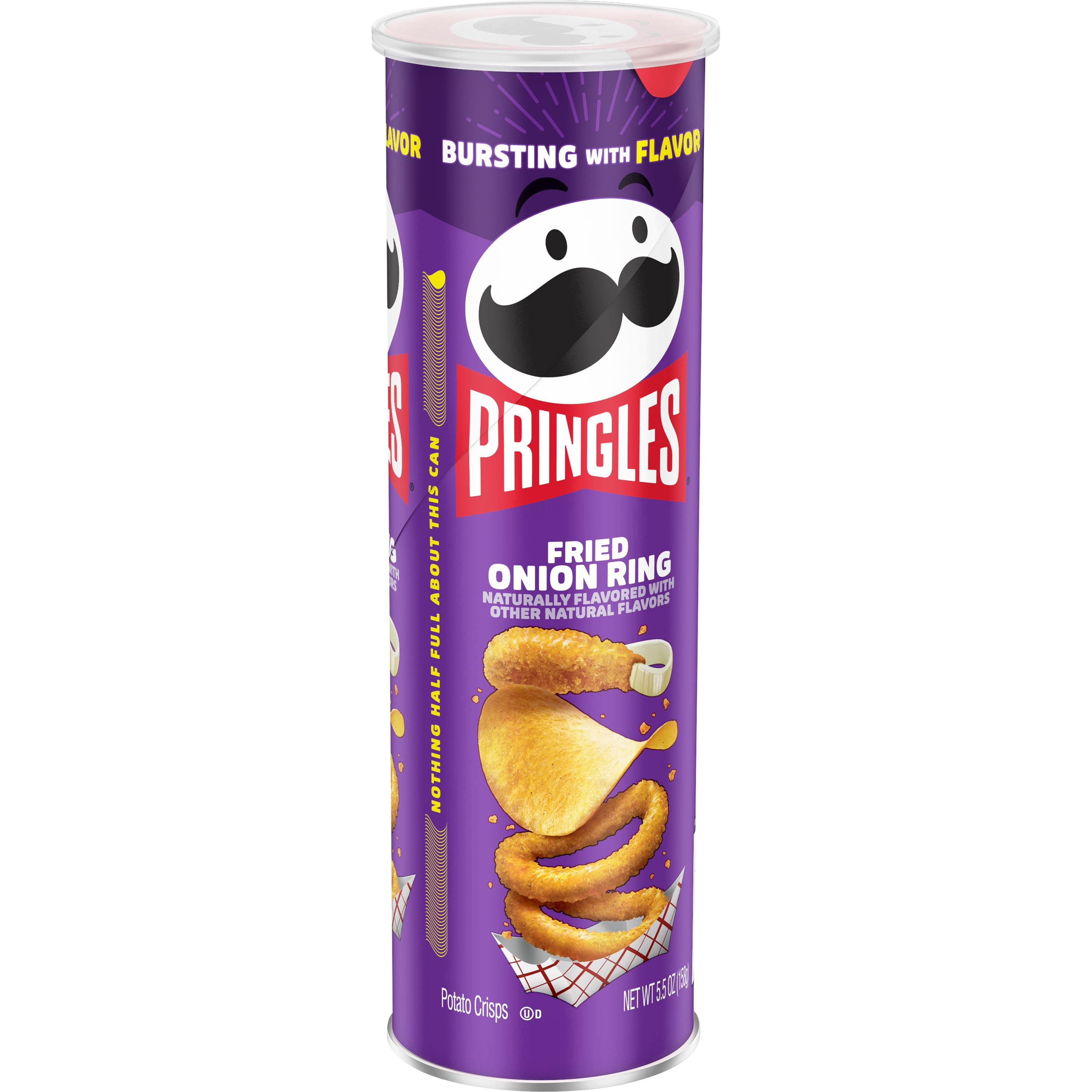 Pringles Potato Crisps Chips, Fried Onion Ring, 5.5 Oz, Can Walmart