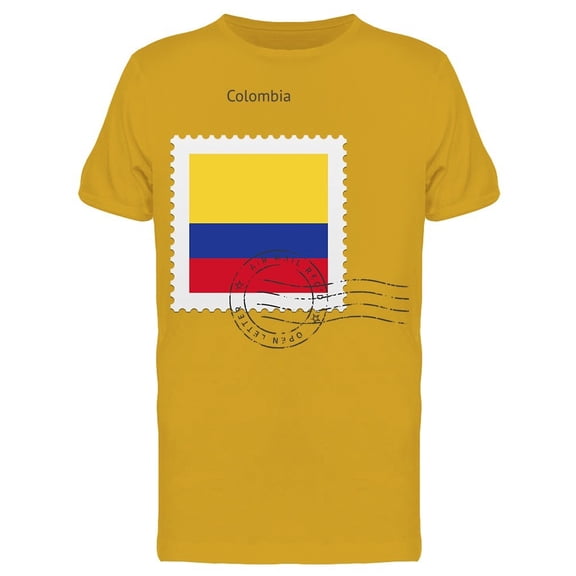 Colombia Flag Postag Tee Men's -Image by Shutterstock
