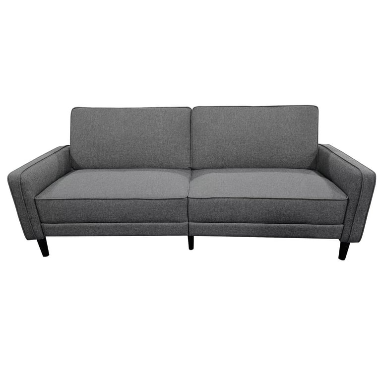 Mainstays Barlow Futon Linen Fabric Gray Walmart