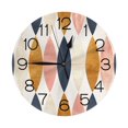 thumbnail image 1 of Reloj de pared con hojas de jardín de formas ovaladas simples - Relojes de pared silenciosos que no hacen tictac de 10 pulgadas - Estilo rústico retro campestre decorativo para sala de estar, cocina,, 1 of 7