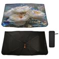 thumbnail image 2 of BZSMCE Foldable Car Windshield Sunshade Umbrella-Luminous Cream Petals Pattern, 2 of 7