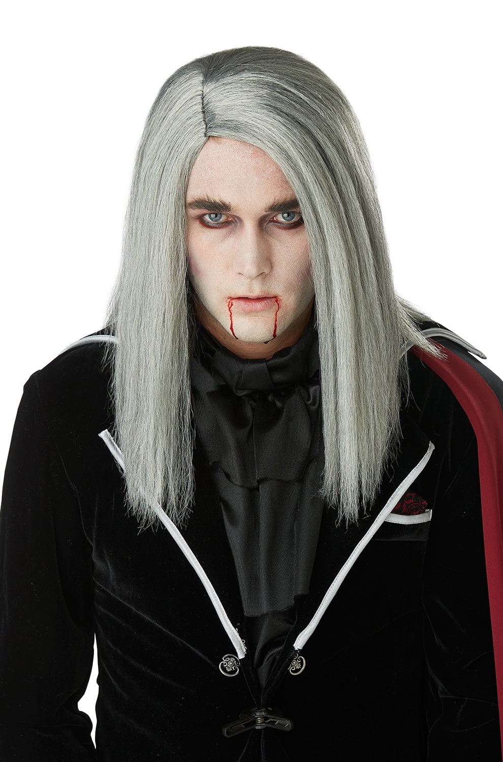 Adult Men's Dr Jeckyll Mad Crazy Scientist Gray Halloween Cosplay Costume Wig