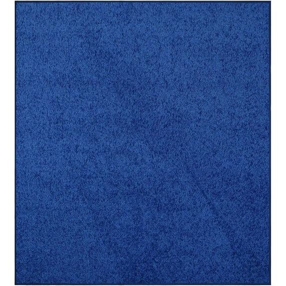 Furnishmyplace Modern Plush Solid Color Rug - Pet Friendly, Made in USA, Neon Blue Area Rugs 7' x 7'