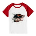thumbnail image 5 of OKSALE American Flag T Shirts for Boys Size 8 All America Girls Shirt Retro USA Flags Graphic Tees 4th of July Patriot T-Shirt Summer Short Sleeve Tee Tops, 5 of 8