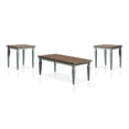 thumbnail image 1 of Bowery Hill Transitional Wood 3-Piece Coffee Table Set in Antique Blue, 1 of 6