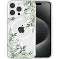 thumbnail image 1 of Étui pour iPhone 14 Pro Max Compatible avec MagSafe, Étui Florale Transparente avec Motif de Feuilles Vertes pour Filles et Femmes, Étui Rigide Antichoc pour iPhone 14 Pro Max, Transparent, 1 of 4