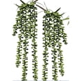 thumbnail image 1 of Nature Comfort String Of Pearls Plant Artificial, Easy Install Use High-grade Plastic Lifelike Artificial Hanging Succulents, Indoor Greenery For Home Or Shop, Maintenance Free (4 Pcs), 1 of 7