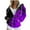 Purple 01, variant on DeHolifer Women Sweatshirt Plus Size Halloween Print Fashion Printed Zipper Blouse Long Sleeve Hoodies Tops Sweatshirt with Pockets Purple M