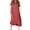 Red, variant on Ruyang Summer Dresses for Women Women's Loose Casual Solid Color Short Sleeved Cotton Linen Dress Short Dresses
