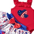 thumbnail image 5 of Staki Newborn Infant Baby Girl Clothes 4th of July Romper Shorts Set Floral Summer Outfits Cute Baby Clothes Girl 6M 12M 24M,6-9 Months, 5 of 5