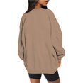 thumbnail image 4 of ORUYROP Chandails en Molleton Surdimensionnés pour Femmes Manches Longues Col Rond Chandail Décontracté Ample Couleur Unie Polaire Tops Pulls, 4 of 7