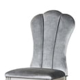 thumbnail image 3 of Hixe Side Dining Chair Set of 2-Silver Wood-Gray Fabric Cushioned Seats, 3 of 6