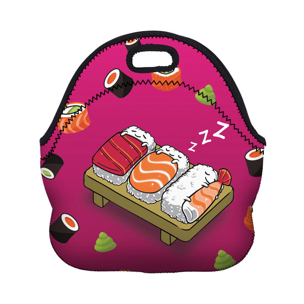 Neoprene Insulated Lunchbox Kids School Picnic Bento Tote Lunch Bags for Women 