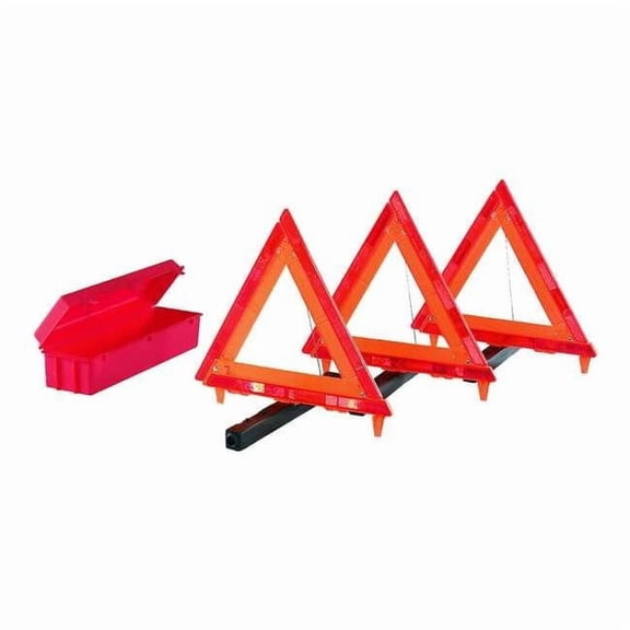 Roadside Emergency Kit, Includes 3 Warning Triangles and Storage Box