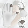 Sibba 2 Pairs Touch Screen Moisturizing Gloves White Cotton
