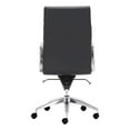 thumbnail image 4 of Home Roots Furniture 248987 42-44.5 x 21 x 26 in. Leatherette Chromed Stainless Steel High Back Office Chair - Black, 4 of 4