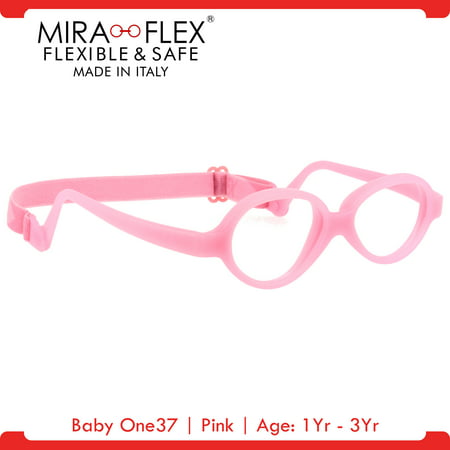 Miraflex: Baby One37 Unbreakable Kids Eyeglass Frames | 37/14 - Pink | Age: 1Yr - 3Yr