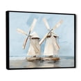 thumbnail image 2 of Designart "Minimalist Beauty Grey Windmills" Architecture Framed Wall Art - Industrial Grey Wind Turbines Hallway Framed Wall Art Decor, 2 of 6
