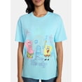 thumbnail image 5 of SpongeBob SquarePants Women's Embroidered Graphic Tee with Short Sleeves, Sizes XXS-XXL, 5 of 5