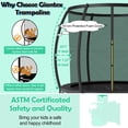 thumbnail image 4 of Gymax Trampoline Récréatif de 12 Pi avec Échelle, Filet d'Enceinte, Coussin de Sécurité, Extérieur, Noir, 4 of 10