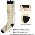 thumbnail image 3 of 1 Pairs Eucalyptus Leaves Compression Socks for Women Men Knee High Stocking for Running, Athletic, Medical Gift, 3 of 7