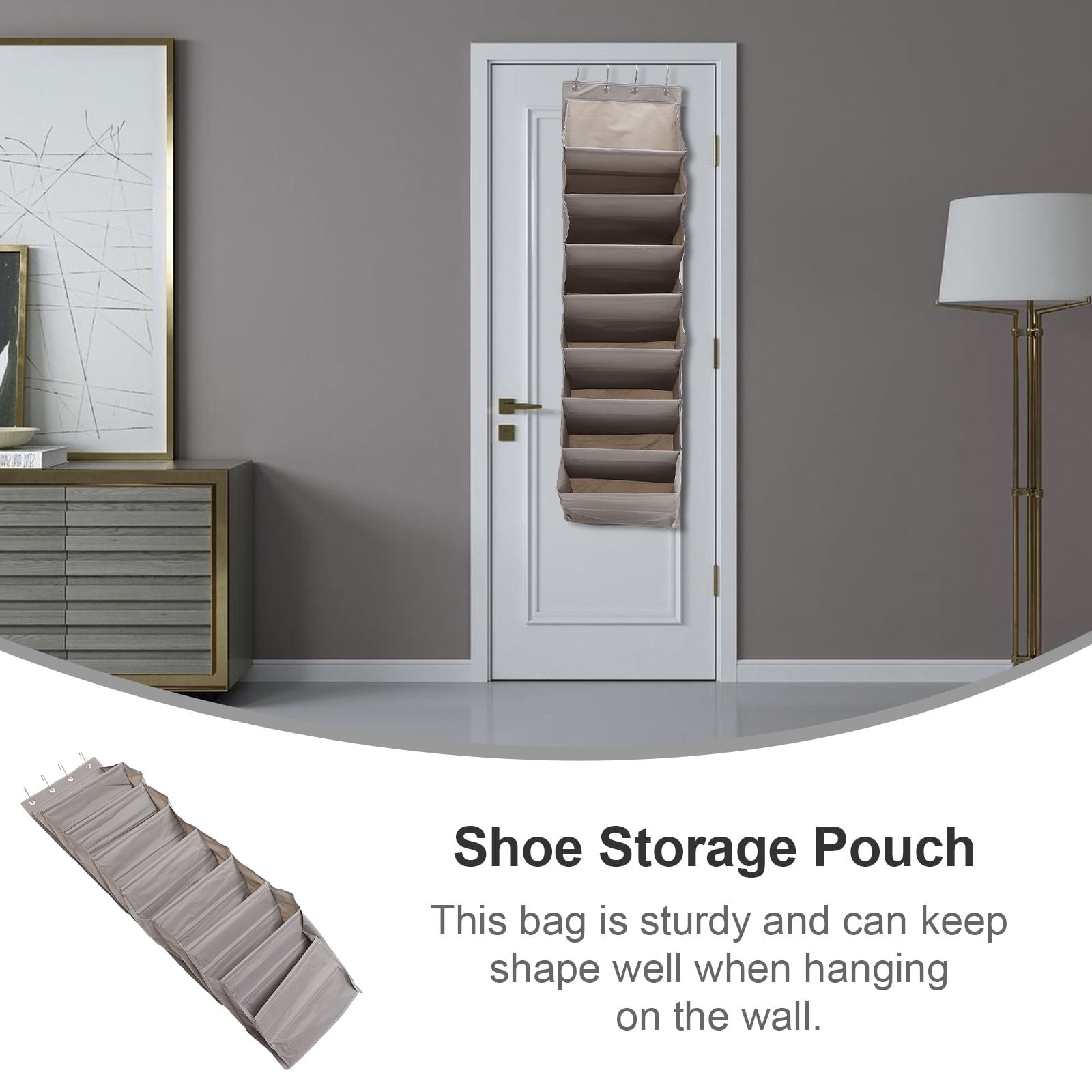 CIMAXIC Room Organizer Door Back Shoe Storage Bag Oxford Cloth 1Set 51X16X7In
