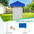 thumbnail image 3 of INTER HUT 5x5 Outdoor Pop up Canopy Gazebo with One Removable Sidewall, Instant Easy Set up Outdoor Canopy Commercial Sun Shelter with Carry Bag, Blue, 3 of 10