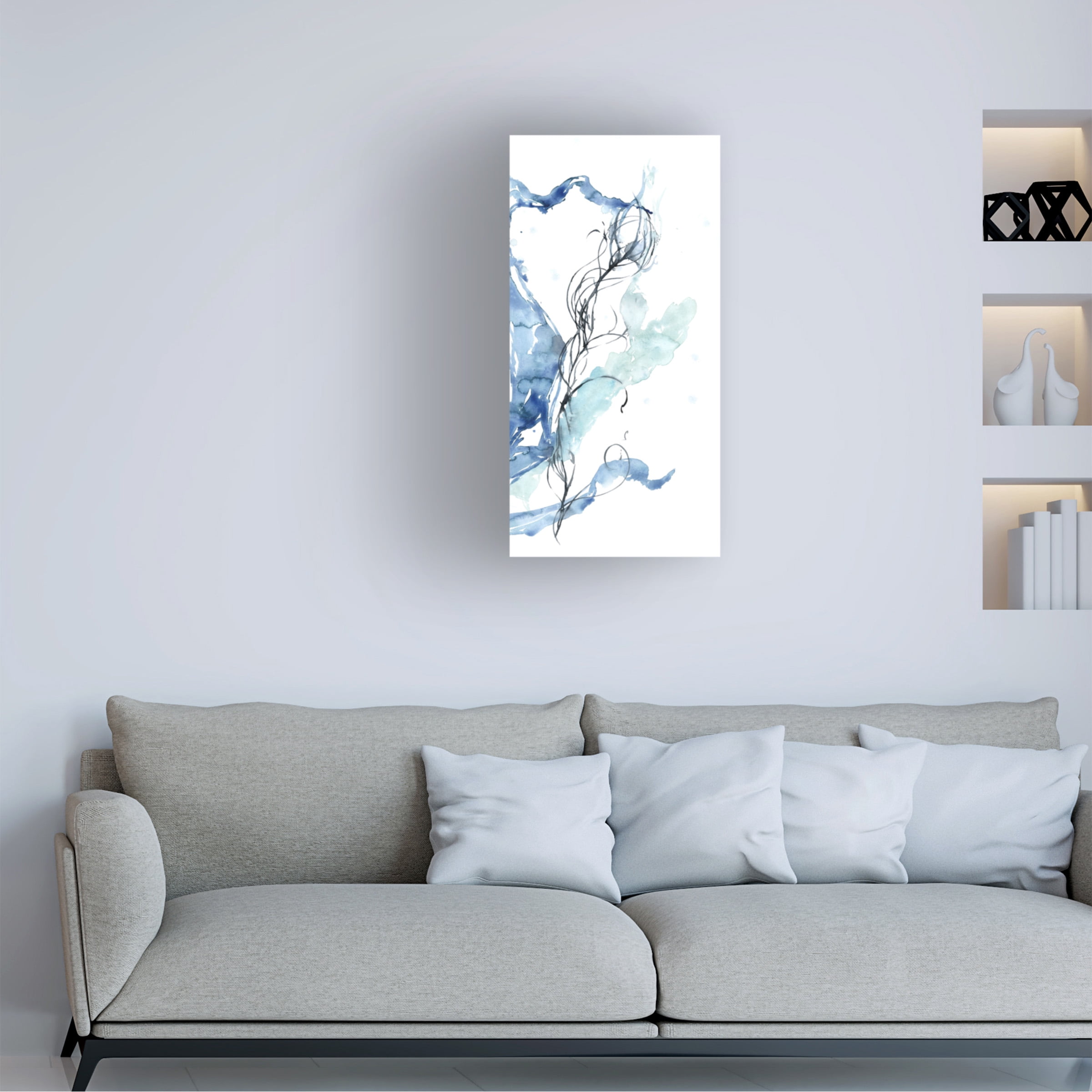 Jennifer Goldberger 'Ocean Etude Triptych III' Canvas Art