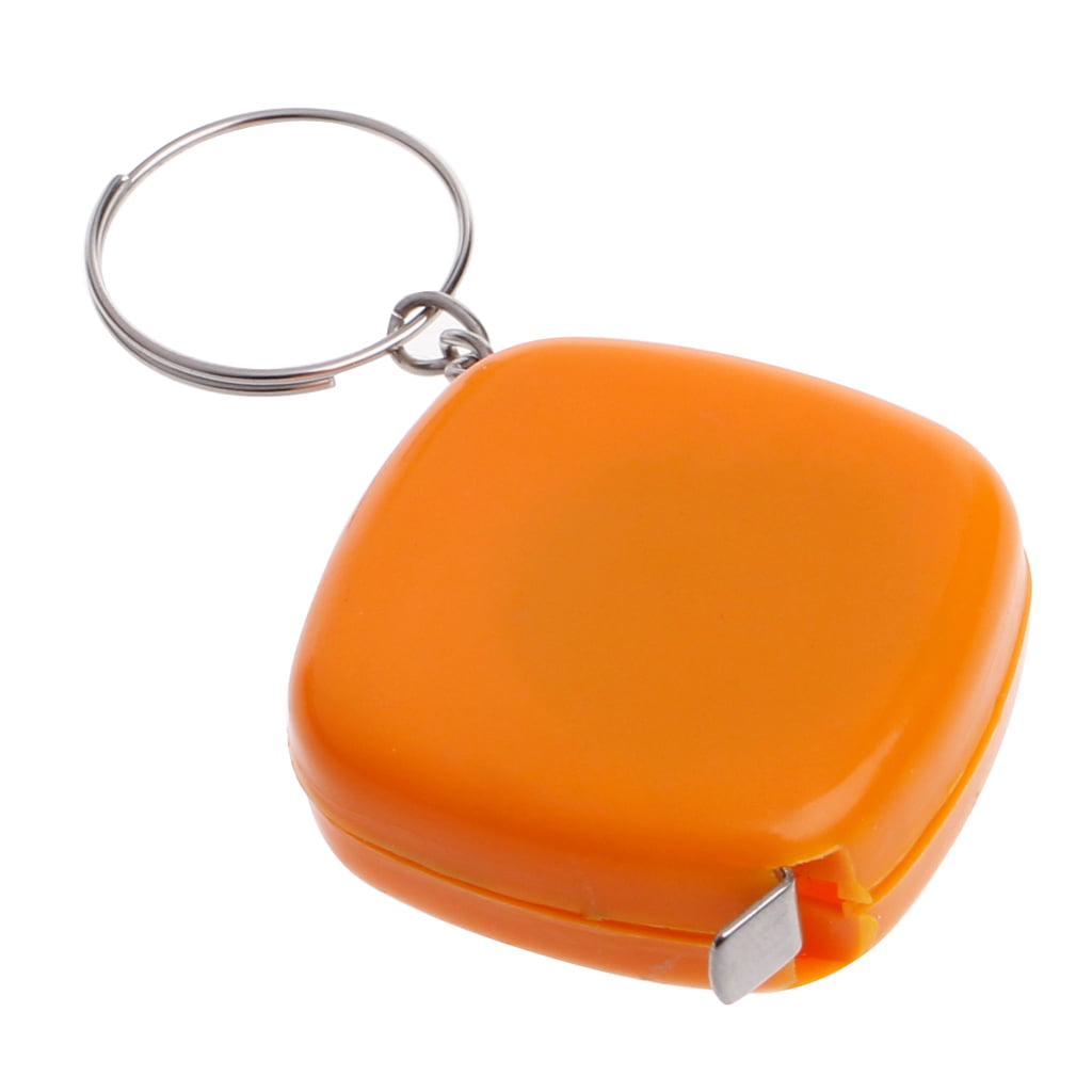 1Pc Mini keychain key ring easy retractable tape measure pull ruler 1m YH 