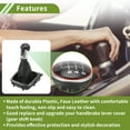 thumbnail image 3 of Unique Bargains Pomo de Cambio Manual de 6 Velocidades con Cubierta para VW Golf 5 MK5 GTI GTD 2004-2009 Pomo de Palanca de Cambios de Plástico Cuero Sintético Negro Blanco, 3 of 6