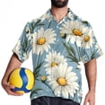 thumbnail image 4 of Daisy Men's Short Sleeve Beach Shirts Hawaiian Button Down Casual Summer Printed Unisex Top, 4 of 6
